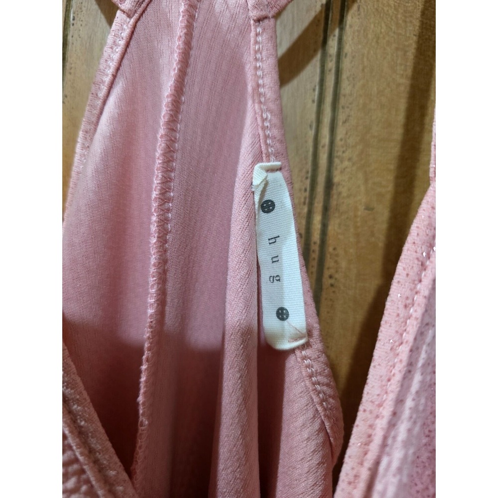 HUG‎ Pink Sparkle Mini Dress Sleeveless Casual Party Dress Stretch Size M - Picture 3 of 4